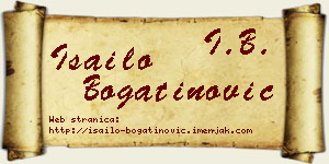 Isailo Bogatinović vizit kartica